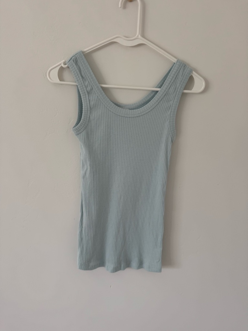 Carve Designs Ribbed Scoop Tank - Pale Blue